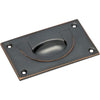Flush Pull Large Antique Copper H55xW90mm in Antique Copper