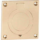 Cellar Door Pull Polished Brass H61xW61mm in Polished Brass