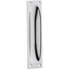 Sliding Door Pull Classic Large Chrome Plated H140xW32mm in Chrome Plated