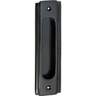 Sliding Door Pull Traditional Matt Black H150xW43mm in Matt Black
