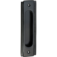 Sliding Door Pull Traditional Matt Black H150xW43mm in Matt Black