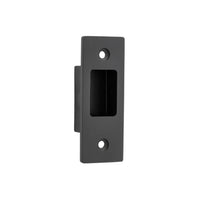 Sliding Door Edge Pull Rectangular Matt Black H76xW28mm in Matt Black