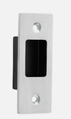 Sliding Door Edge Pull Rectangular Brushed Chrome H76xW28mm in Brushed Chrome