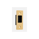 Sliding Door Edge Pull Rectangular Brushed Brass H76xW28mm in Brushed Brass