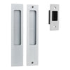 Sliding Door Pull Rectangular Pair Brushed Chrome H225xW45xP2.5mm in Brushed Chrome
