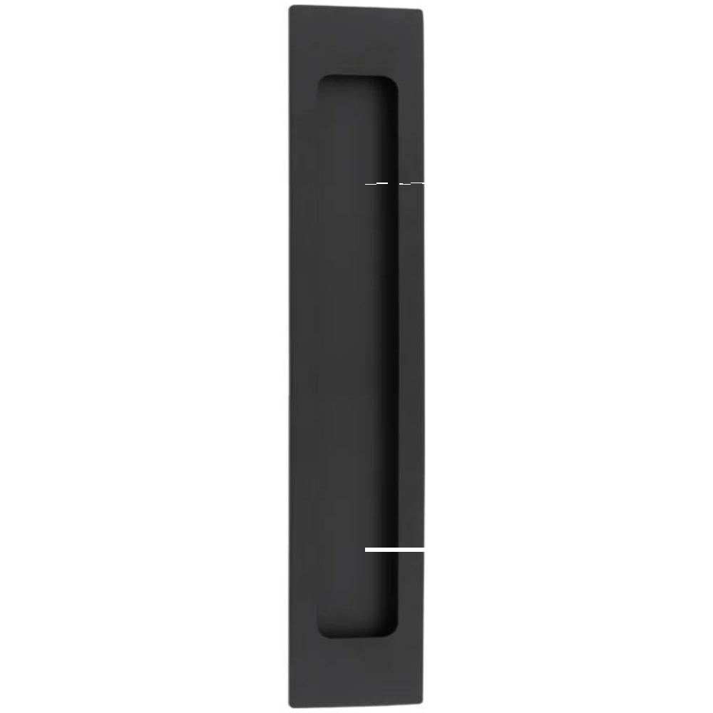 Flush Pull Rectangular Matt Black H225xW45xP2.5mm in Matt Black