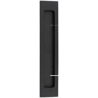 Flush Pull Rectangular Matt Black H225xW45xP2.5mm in Matt Black