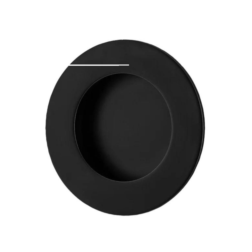 Flush Pull Round Matt Black D64xP2.5mm in Matt Black