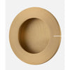 Flush Pull Round Brushed Brass D64xP2.5mm in Brushed Brass