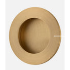 Flush Pull Round Brushed Brass D64xP2.5mm in Brushed Brass