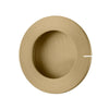 Flush Pull Round Brushed Gold PVD D64xP2.5mm in Brushed Gold PVD