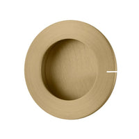 Flush Pull Round Brushed Gold PVD D64xP2.5mm in Brushed Gold PVD