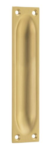 Sliding Door Pull Classic Large Satin Brass H140xW32mm in Satin Brass