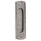 Sliding Door Pull Traditional Rumbled Nickel H150xW43mm in Rumbled Nickel
