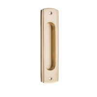 Sliding Door Pull Traditional Satin Brass H150xW43mm in Satin Brass