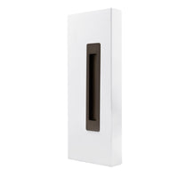 Windsor LUME sliding door flush pull in brushed chrome finish mounted on a modern interior door.