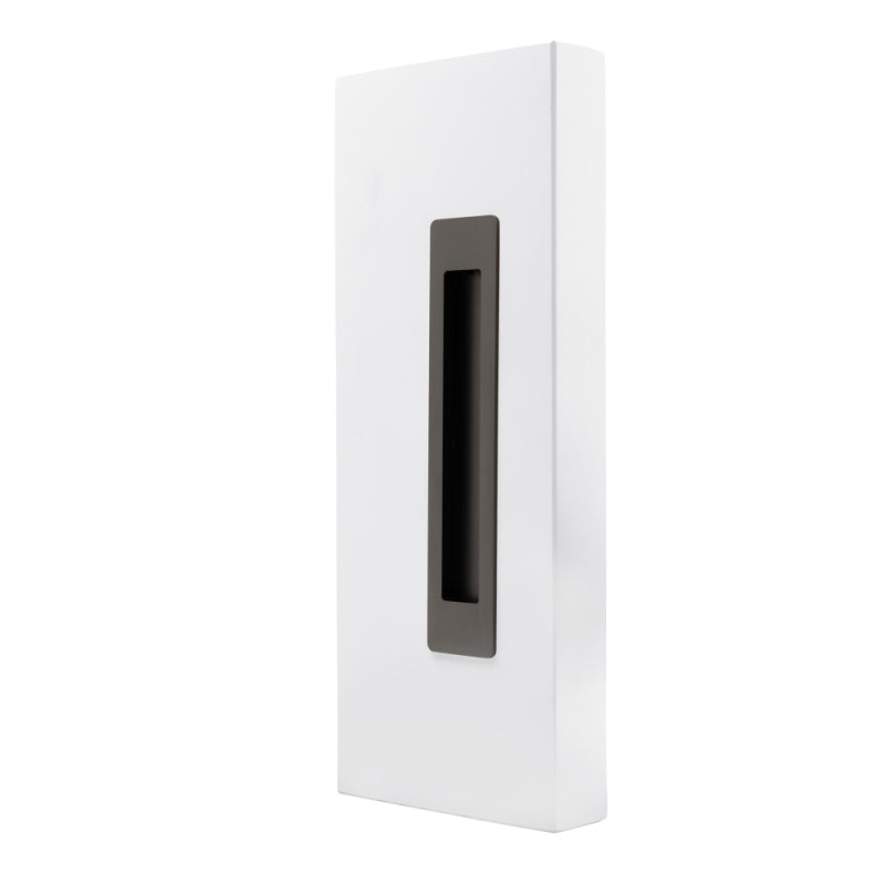 Windsor LUME sliding door flush pull in green finish, sleek modern handle with smooth surface for interior sliding doors.