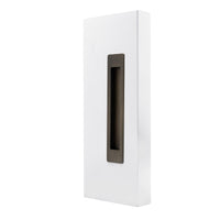 Windsor LUME sliding door flush pull in orange finish, sleek modern handle for interior sliding doors.
