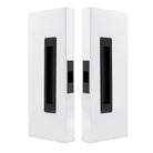 Windsor LUME sliding door flush pulls passage set with black finish, featuring modern handle design for interior doors.