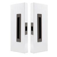 Windsor LUME sliding door flush pull passage set with green finish, modern design, suitable for interior sliding doors.
