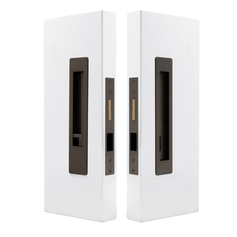 LUME - Privacy Set - 35mm Doors - Integrated - Snib/Release - 200mm  in Antique Bronze