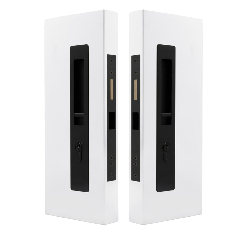 LUME - Locking Set - Key/Key - Integrated - 250mm - 35-37mm Doors in Matt Black