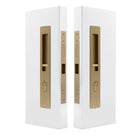 LUME - Locking Set - Key/Key - Integrated - 250mm - 43-50mm Doors  in Matt Satin Brass