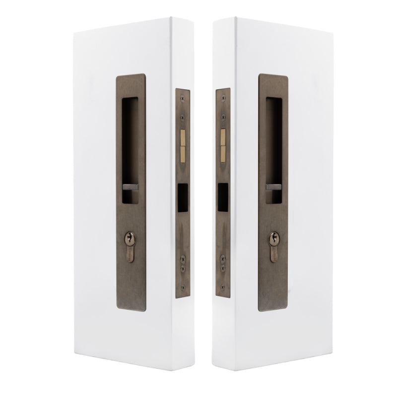 LUME - Locking Set - Key/Key - Integrated - 250mm - 43-50mm Doors  in Natural Bronze