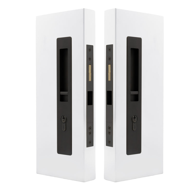 LUME - Locking Set - Key/Key - Integrated - 250mm - 51-58mm Doors in Dark Roman Brass