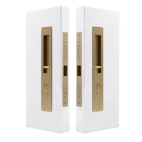 LUME - Locking Set - Key/Key - Integrated - 250mm - 51-58mm Doors in Matt Satin Brass