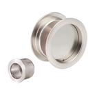 Round Cavity Slider Passage Set in Brushed Nickel