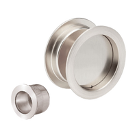 Round Cavity Slider Passage Set in Brushed Nickel