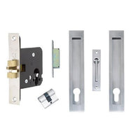 Verve Sliding Door Lock Kit, 300 x 37mm in Satin Stainless