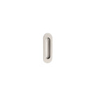 Oval Flush Pull, Concealed Fix 120 x 40mm - With Euro Hole in Satin Stainless