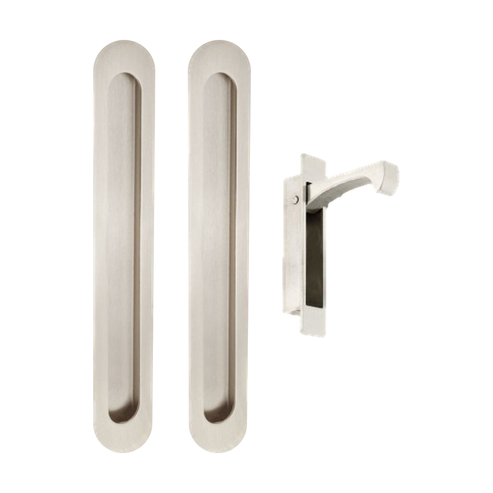 Duke Flush Pull Kit in Satin Stainless