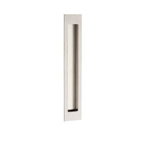 Zanda Verve Flush Pull in stainless steel, modern door hardware with sleek, minimalist design and smooth finish.
