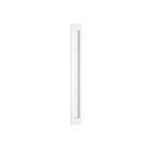 Zanda Verve Flush Pull in white with sleek modern design, mounted on a door or cabinet for minimalist style.