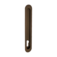 Duke Flush Pull 250mm x 40mm Concealed Fix - With Euro Hole in Ember Bronze