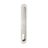 Duke Flush Pull 250mm x 40mm Concealed Fix - With Euro Hole in Satin Stainless