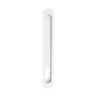 Duke Flush Pull 250mm x 40mm Concealed Fix - With Euro Hole in White