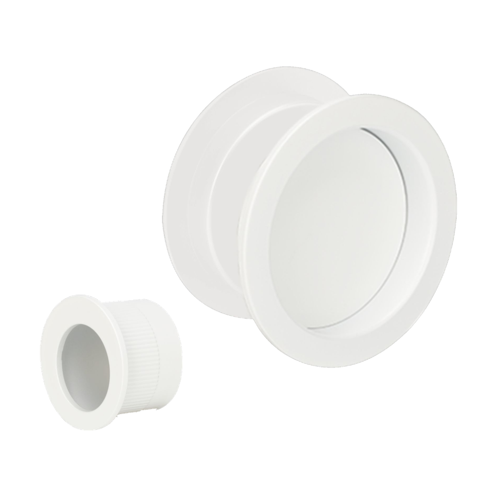 Round Cavity Slider Passage Set in White