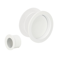 Round Cavity Slider Passage Set in White