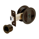 Round Cavity Sliding Privacy Set in Ember Bronze