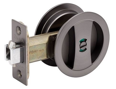 Round Cavity Sliding Privacy Set in Graphite Nickel