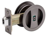 Round Cavity Sliding Privacy Set in Graphite Nickel