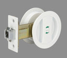 Round Cavity Sliding Privacy Set in White