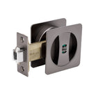 Zanda square cavity sliding privacy kit with green finish, designed for smooth concealed door installation.