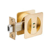 Square Cavity Sliding Privacy Set in Satin Brass