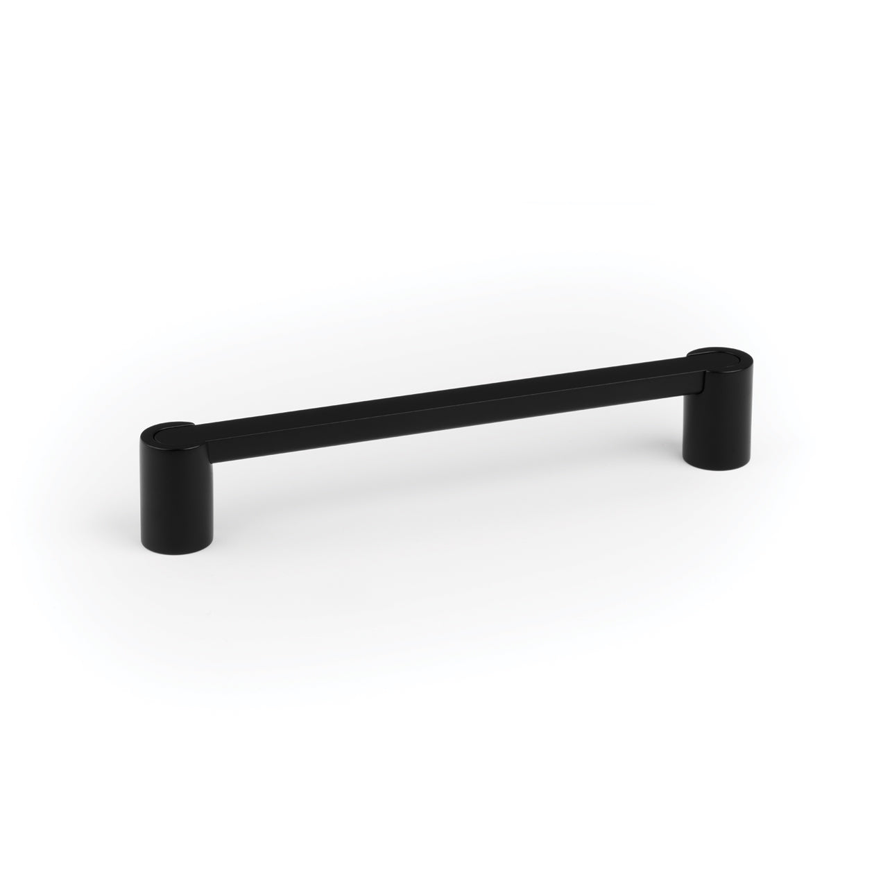 Momo FUSION cabinet pull handle in matte black with modern, sleek design for kitchen or furniture cabinetry.