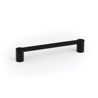 Momo FUSION cabinet pull handle in matte black with modern, sleek design for kitchen or furniture cabinetry.